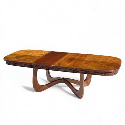  Pulaski Furniture Corporation Witco Style Pulaski Oceanic Mid Century Dining Table with 2 Leaves