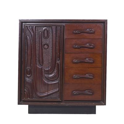  Pulaski Furniture Corporation Witco Style Pulaski Oceanic Mid Century Highboy Armoire