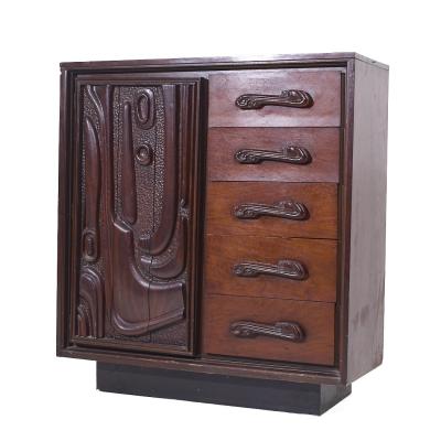  Pulaski Furniture Corporation Witco Style Pulaski Oceanic Mid Century Highboy Armoire