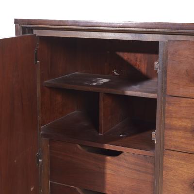  Pulaski Furniture Corporation Witco Style Pulaski Oceanic Mid Century Highboy Dresser Armoire