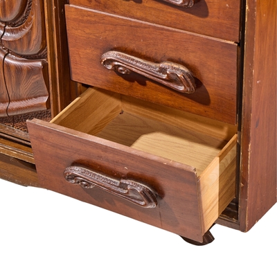  Pulaski Furniture Corporation Witco Style Pulaski Oceanic Mid Century Highboy Dresser Armoire