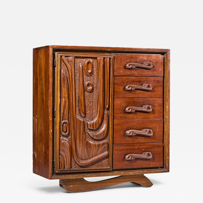  Pulaski Furniture Corporation Witco Style Pulaski Oceanic Mid Century Highboy Dresser Armoire