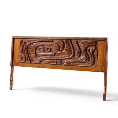  Pulaski Furniture Corporation Witco Style Pulaski Oceanic Mid Century King Headboard