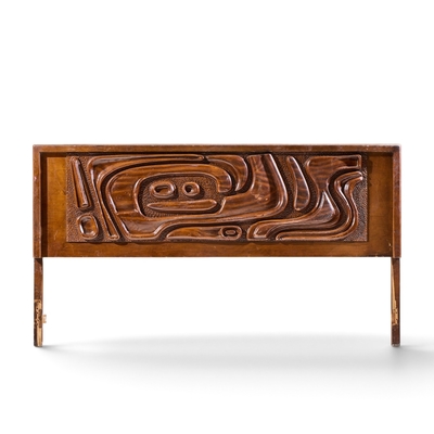  Pulaski Furniture Corporation Witco Style Pulaski Oceanic Mid Century King Headboard