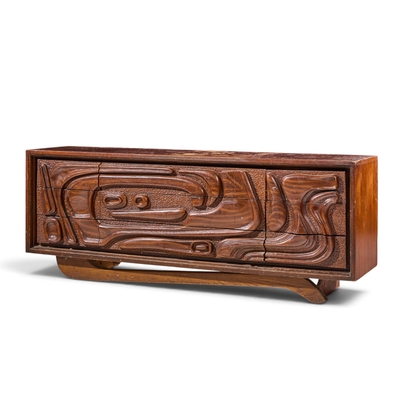  Pulaski Furniture Corporation Witco Style Pulaski Oceanic Mid Century Lowboy Dresser