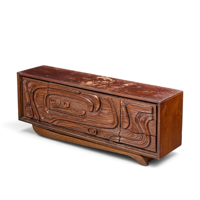  Pulaski Furniture Corporation Witco Style Pulaski Oceanic Mid Century Lowboy Dresser