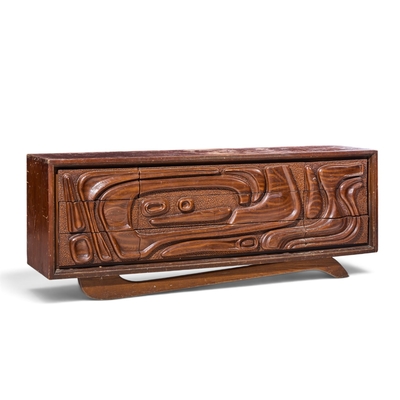  Pulaski Furniture Corporation Witco Style Pulaski Oceanic Mid Century Lowboy Dresser