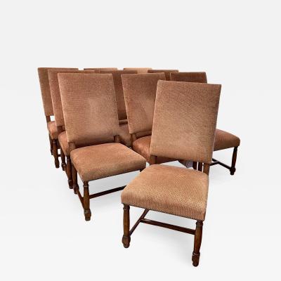  Quadrus Studio Italian Walnut Dining Chairs by Quadrus Studios Set of 10