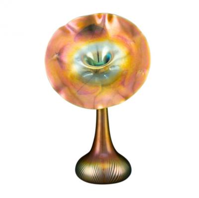  Quezal Quezal Glass Jack in the Pulpit Vase circa 1910