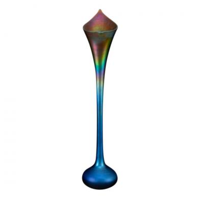 Quezal Quezal Iridescent Glass Floriform Vase Circa 1915