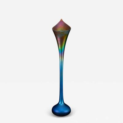  Quezal Quezal Iridescent Glass Floriform Vase Circa 1915