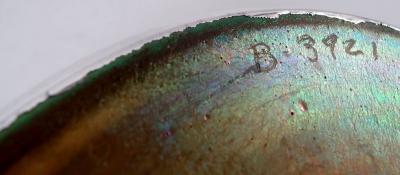  Quezal Quezal New York Art Nouveau Iridescent Silver Overlay Vase