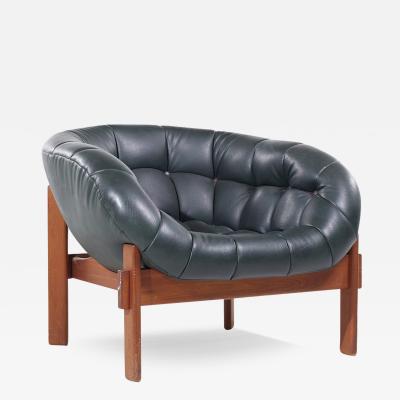  R Huber R Huber Mid Century Tufted Teak Lounge Chair