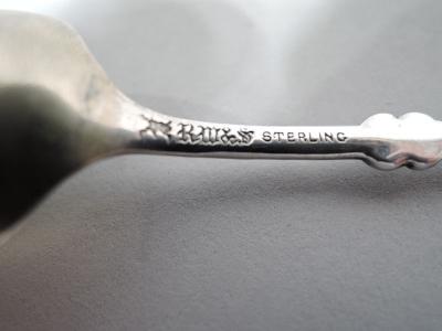  R Wallace Sons Set of 6 Antique American Art Nouveau Sterling Silver Demitasse Spoons