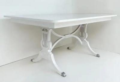 R Way Rway Mid century RWAY Furniture Company Painted Dining Table Fitted Glass Top