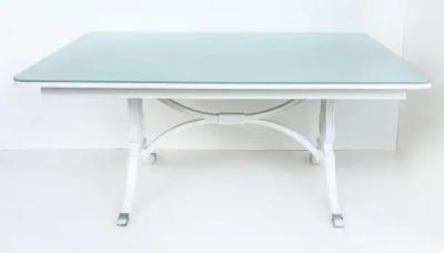  R Way Rway Mid century RWAY Furniture Company Painted Dining Table Fitted Glass Top