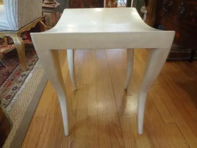  R Y Augousti French Modern Parchment Bench by R Y Augousti