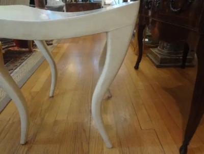  R Y Augousti French Modern Parchment Bench by R Y Augousti