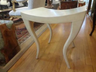  R Y Augousti French Modern Parchment Bench by R Y Augousti