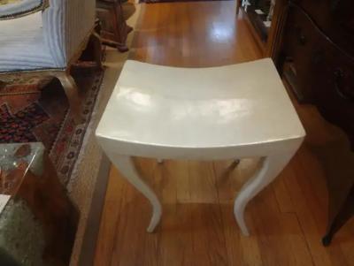  R Y Augousti French Modern Parchment Bench by R Y Augousti