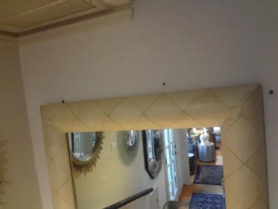  R Y Augousti Large French Modern Goatskin Mirror