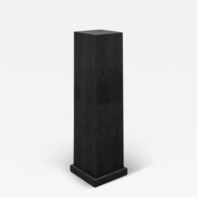  R Y Augousti Modern Classic Column Large in Black Shagreen by R Y Augousti