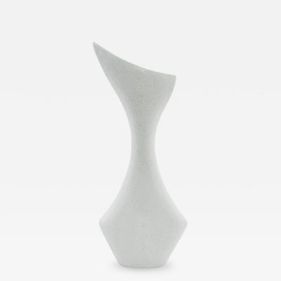  R Y Augousti Modern Sculptural Vase in White Shagreen by R Y Augousti