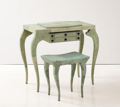  R Y Augousti R Y Agousti Shagreen Vanity and Stool