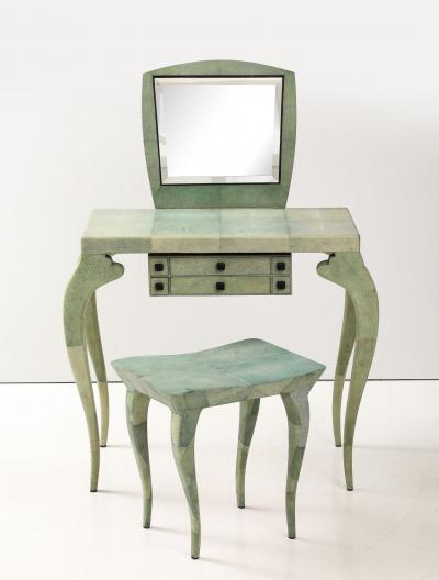  R Y Augousti R Y Agousti Shagreen Vanity and Stool