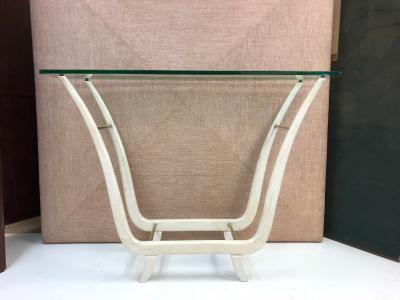  R Y Augousti R Y Augousti Goatskin Parchment Console