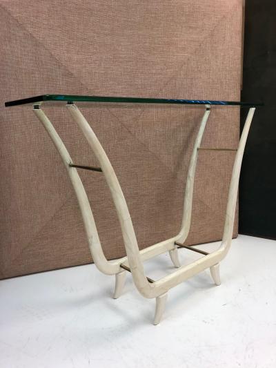  R Y Augousti R Y Augousti Goatskin Parchment Console