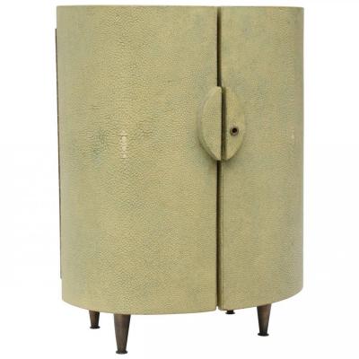  R Y Augousti R Y Augousti Shagreen Covered Jewelry Cabinet