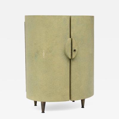  R Y Augousti R Y Augousti Shagreen Covered Jewelry Cabinet