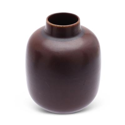  R rstrand Rorstrand Excellent Large Vase with Rich Brown Glaze by Carl Harry Stalhane