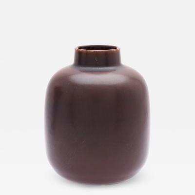  R rstrand Rorstrand Excellent Large Vase with Rich Brown Glaze by Carl Harry Stalhane