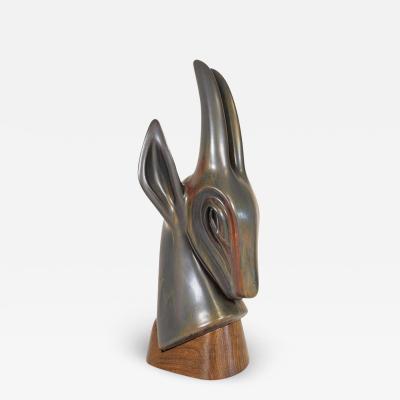  R rstrand Rorstrand Midcentury Large Antelope Sculpture R rstrand Gunnar Nylund Sweden 1940s