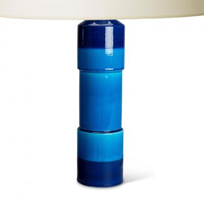  R rstrand Rorstrand Pair of Mod Table Lamps in Cerulean and Blue by Inger Persson