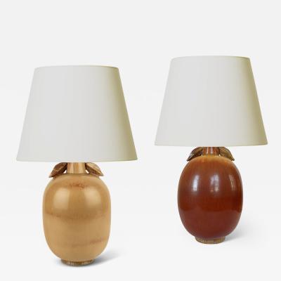  R rstrand Rorstrand Studio Duo of Table Lamps by Gunnar Nylund for R rstrand