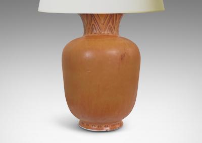  R rstrand Rorstrand Studio Duo of Table Lamps in Terra Cotta Tones