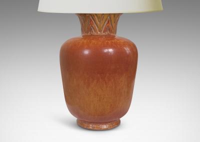  R rstrand Rorstrand Studio Duo of Table Lamps in Terra Cotta Tones