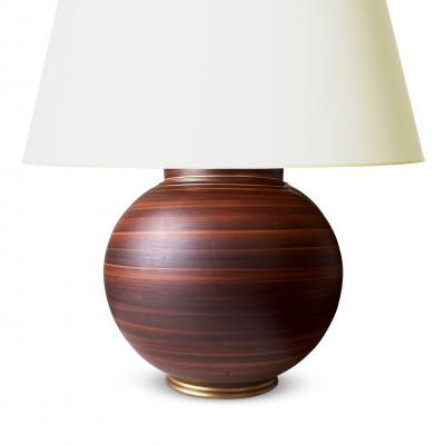  R rstrand Rorstrand Studio Faux Bois Globe Table Lamp by Gunnar Nylund for Rorstrand Lindkoping