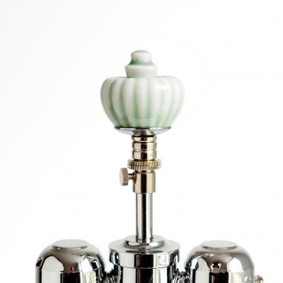  R rstrand Rorstrand Studio GUNNAR NYLUND SWEDISH ART DECO LAMP WITH JADE GLAZE RORSTAND 1940