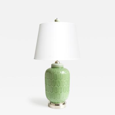  R rstrand Rorstrand Studio GUNNAR NYLUND SWEDISH ART DECO LAMP WITH JADE GLAZE RORSTAND 1940