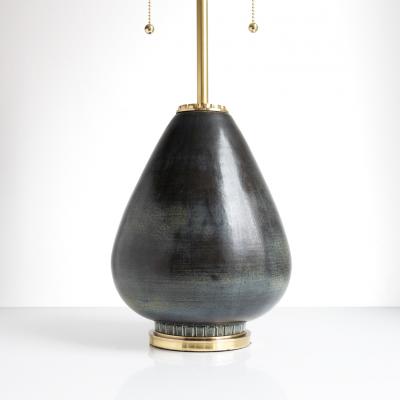  R rstrand Rorstrand Studio GUNNAR NYLUND SWEDISH MODERN LAMP WITH RORSTRAND CERAMIC BASE 
