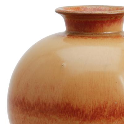  R rstrand Rorstrand Studio Large Globe Vase in Raw Burnt Sienna Tones by Gunnar Nylund