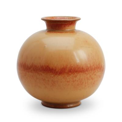  R rstrand Rorstrand Studio Large Globe Vase in Raw Burnt Sienna Tones by Gunnar Nylund