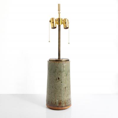  R rstrand Rorstrand Studio MARIANNE WESTMAN GLAZED CHAMOTTE STONEWARE LAMP from ATELJ R RSTRAND CA 1960