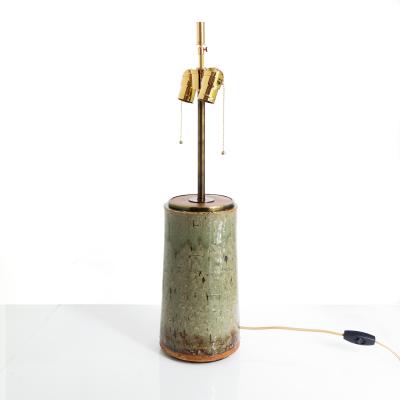  R rstrand Rorstrand Studio MARIANNE WESTMAN GLAZED CHAMOTTE STONEWARE LAMP from ATELJ R RSTRAND CA 1960