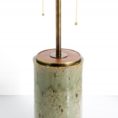  R rstrand Rorstrand Studio MARIANNE WESTMAN GLAZED CHAMOTTE STONEWARE LAMP from ATELJ R RSTRAND CA 1960