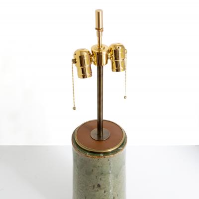  R rstrand Rorstrand Studio MARIANNE WESTMAN GLAZED CHAMOTTE STONEWARE LAMP from ATELJ R RSTRAND CA 1960
